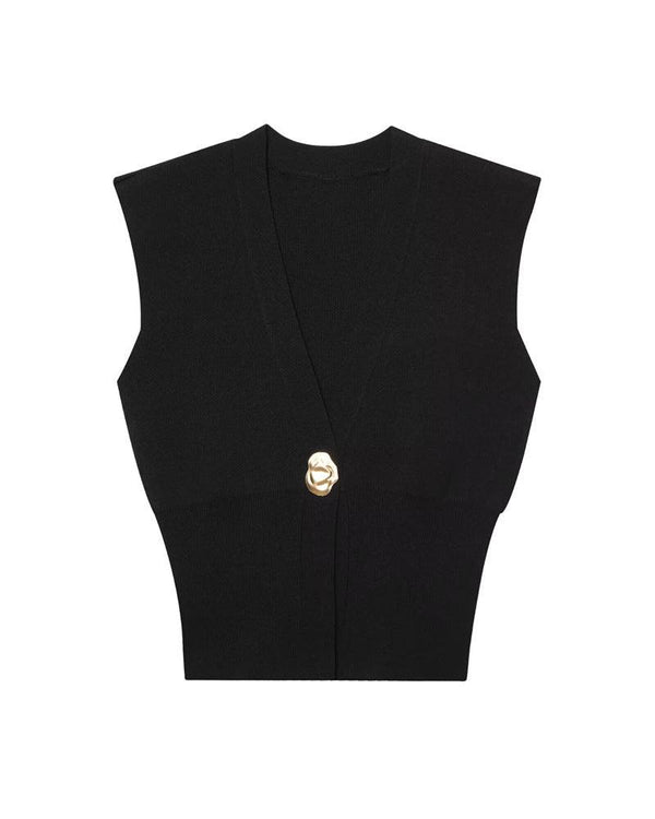 Elegant Casual Commuting Vest V-neck Tank Top for Women withDesign Sense