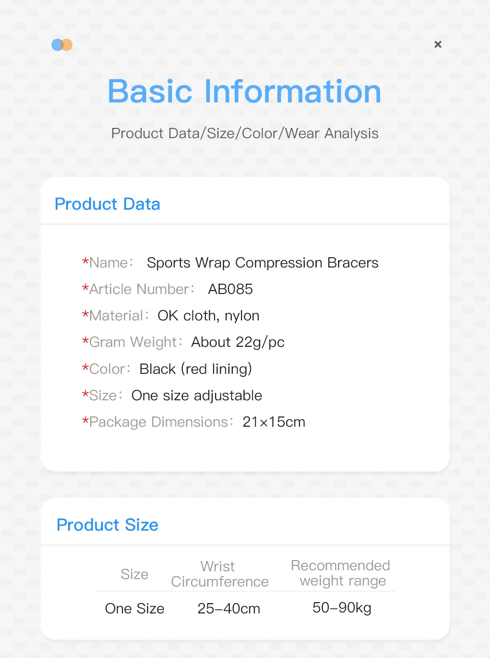 Sports wristband men's fitness protection fixed bandage wrist protection pressure wrist strap