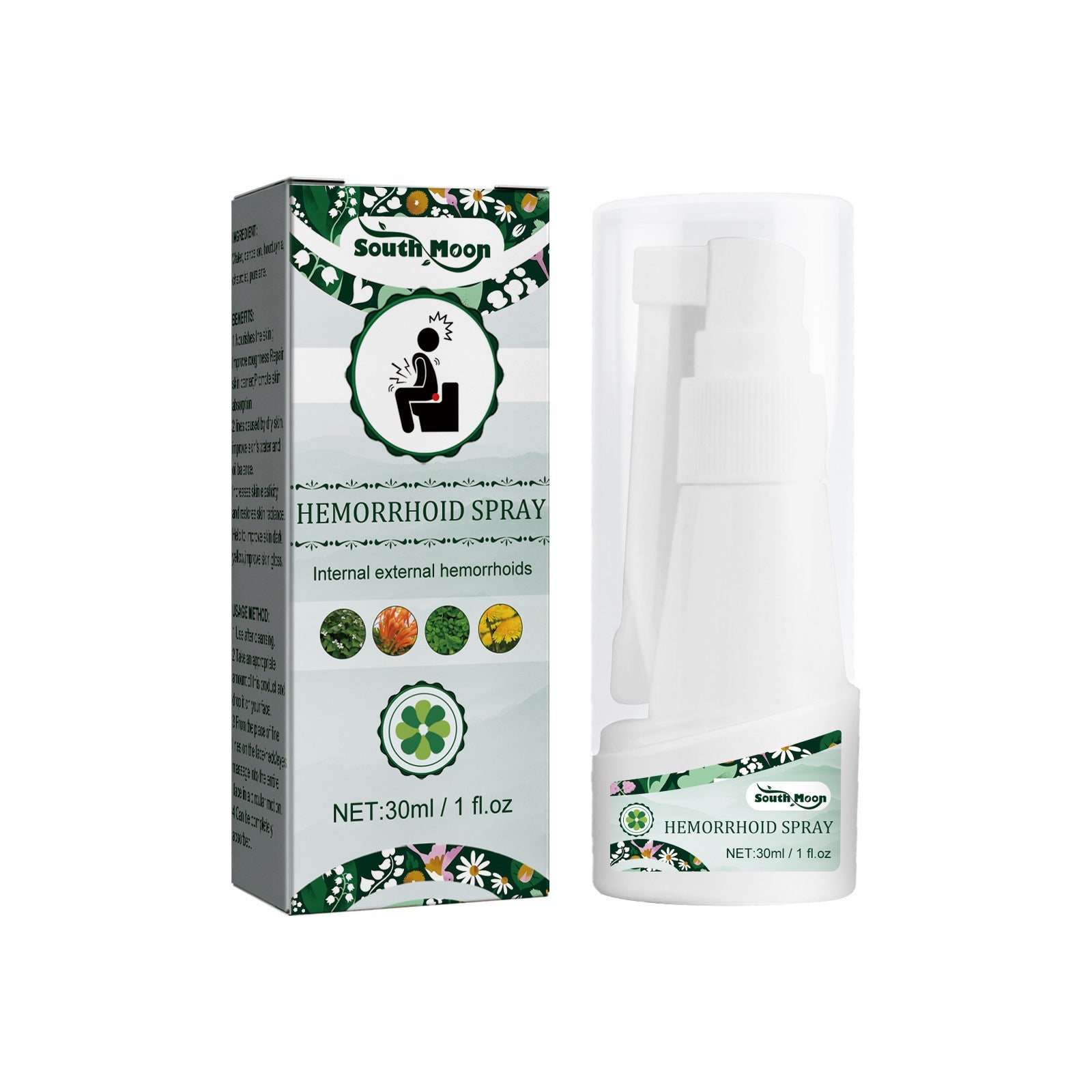 Hemorrhoids Spray, Relieve Swelling And Hemorrhoid Pain External Treatment For Broken Sore Anal Soothing Spray