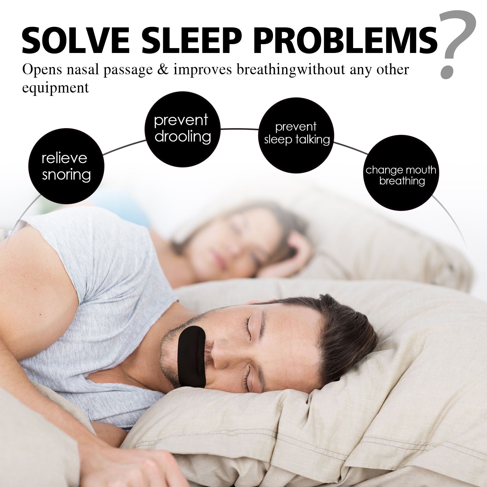 Anti-Snoring Patch Open Mouth Breathing Close Mouth Anti-Snoring Care For Sleeping Adults Anti-Snoring Patch