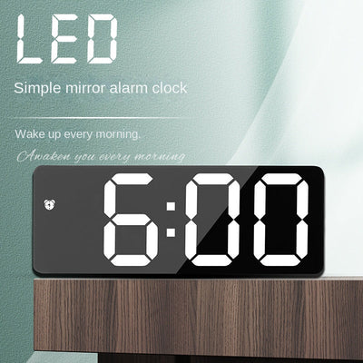 Simple Style LED Electronic Alarm Clock Battery and Plug-in Dual-use Timepiece Yida Time