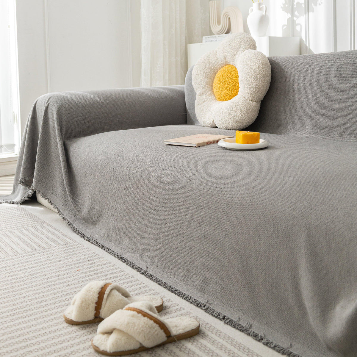 High-Tech Fabric Splash-Resistant Pet Furniture Covers for Sectionals, Dustproof Blanket for Couch