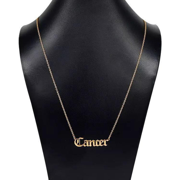 Old English Zodiac Necklace - Gifts for You 'n Me