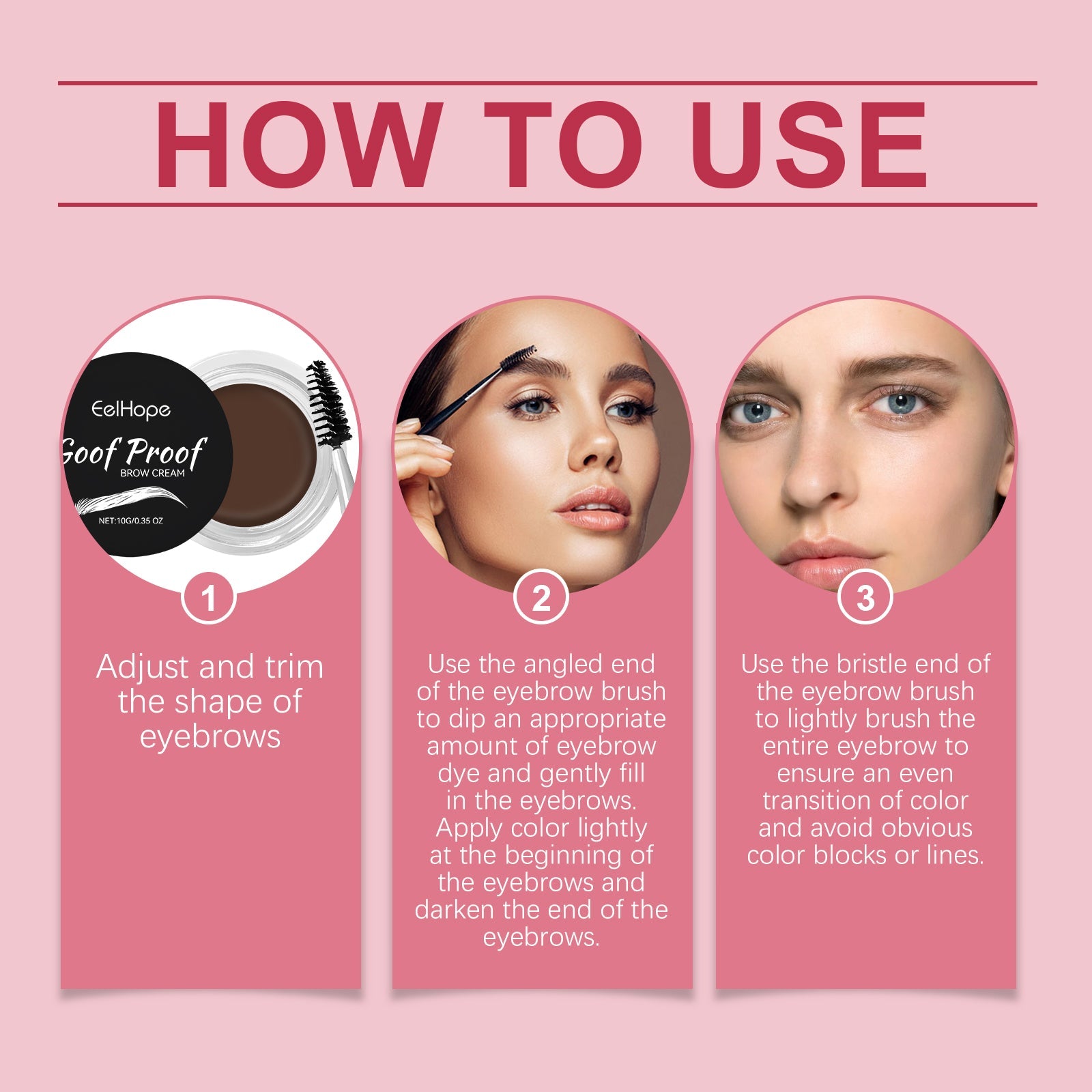 Eyebrow Cream Series Of Anti-Smudging Multi-Color Eyebrow Color Moisturizing Nourish Long-Lasting Dry Waterproof Eyebrow Cream