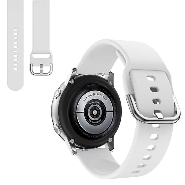 Suitable for Samsung Galaxy Watch Active2 Solid Color Silicone Strap 20/22mm Universal Strap