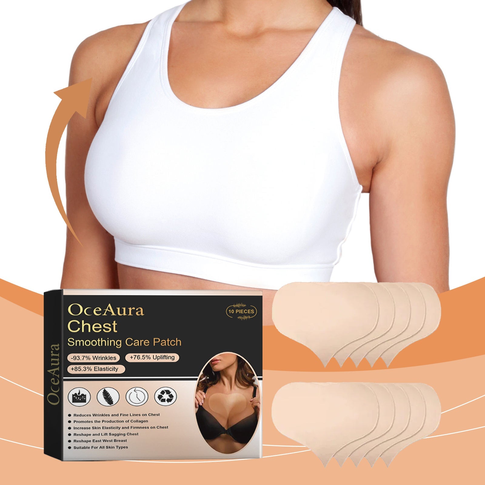 Anti-Wrinkle Breast Patch Firming Breast Skin Anti-Wrinkle Moisturizing Breast Care Anti-Slip Breast Patch
