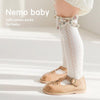 Hollow Mesh Floral Bow Princess Socks Combed Cotton Girls Stockings