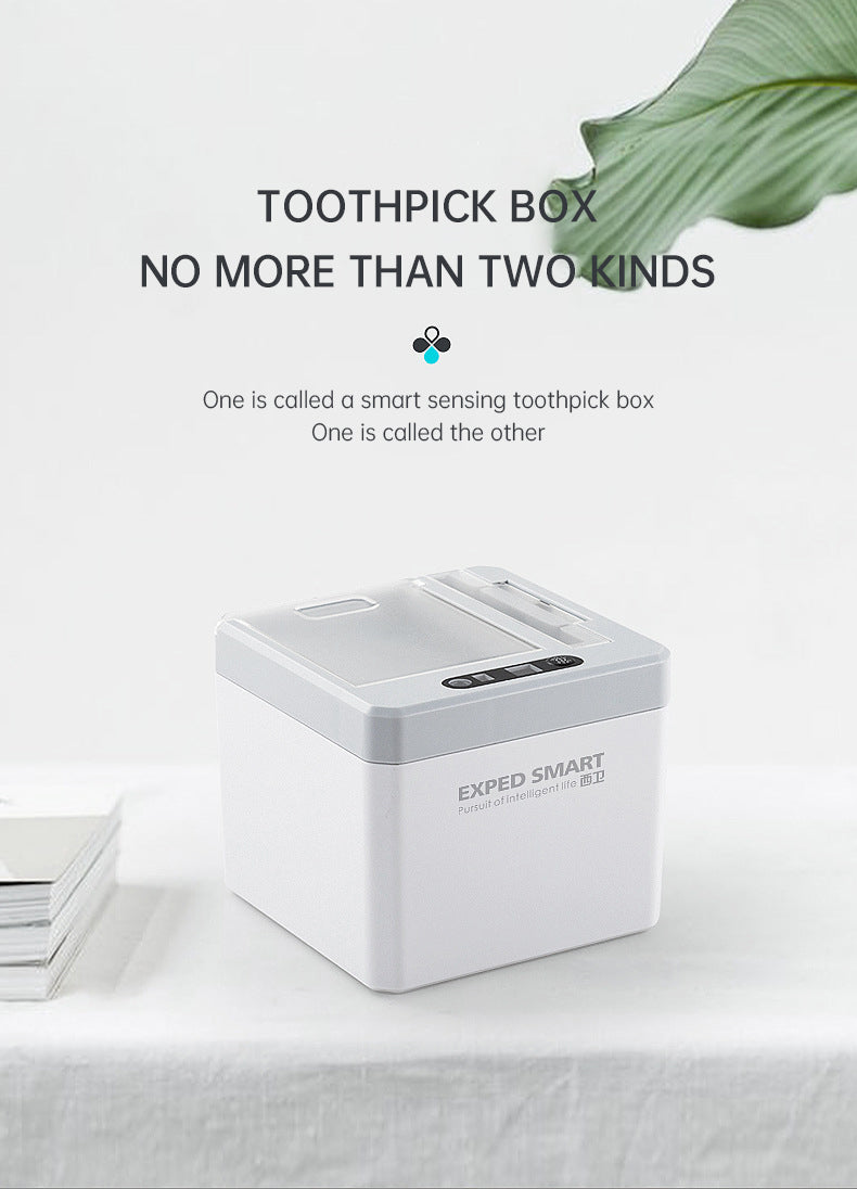 Can sense toothpick box, fully automatic innovation, home restaurant toothpick machine, hotel automatic electric pop-up toothpick cylinder