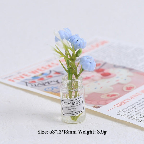 Multicolor three-dimensional luminous vase, creative handmade DIY cream glue accessories, resin small parts