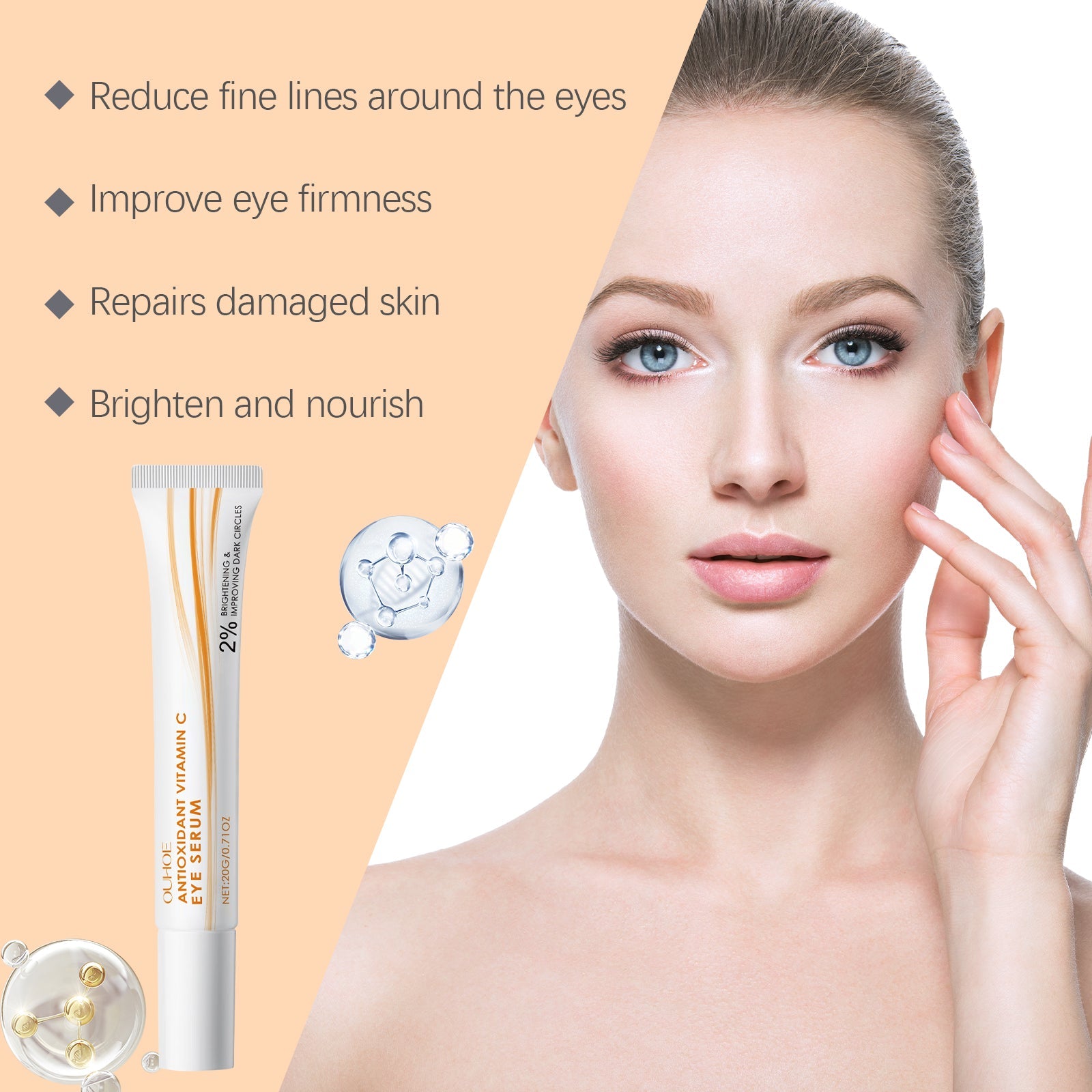 Repair Eye Cream Reduces Fine Lines, Hydrates, Firms, Improves Skin Condition Around Eyes, Massages And Pampers Eyes