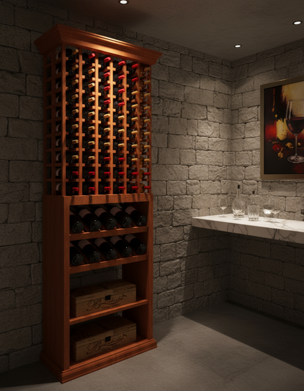2 Foot Wine Cellar Storage System | 75 Bottle Capacity