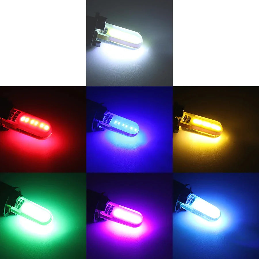 2PCS T10 W5W LED car interior light COB marker lamp 12V 168 194 501 Side Wedge parking bulb canbus auto for lada car styling