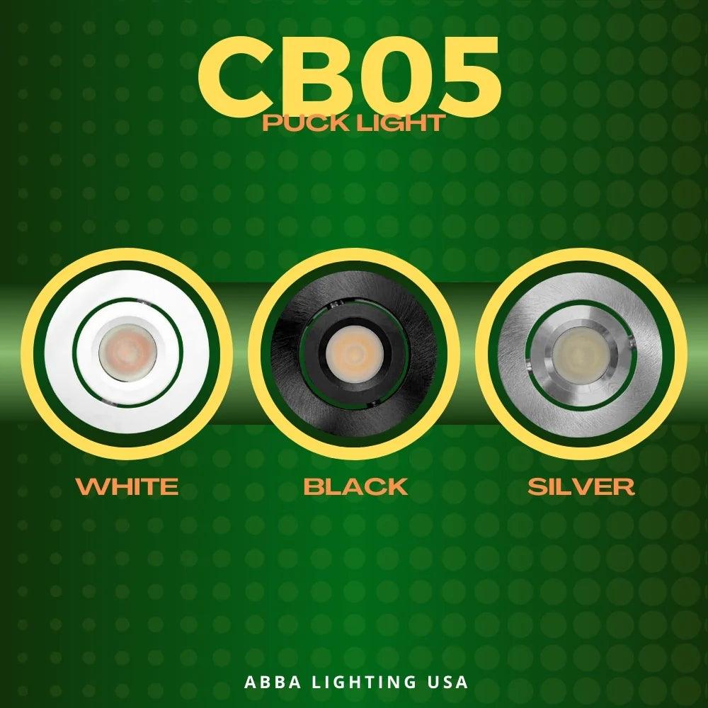 CB05 1.5W DC12 Low Voltage Round LED Cast Aluminum Recessed Cabinet Puck Light Down Lighting Fixture