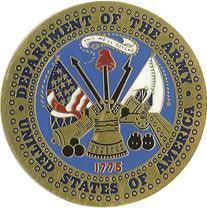 ARMY Color Medallion, Military Colored Medallions