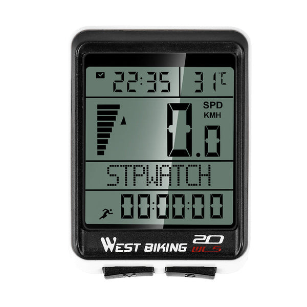 Bicycle Computer Road Bike Table Light Wired Wireless Waterproof Luminous Speedometer Waterproof Cycling Odometer Smart Sensor Auto Wake-Up Multi-Function Bicycle Speed Tracker With LCD Backlight Display