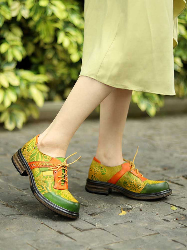 Hand-printed Flat Cozy Shoes