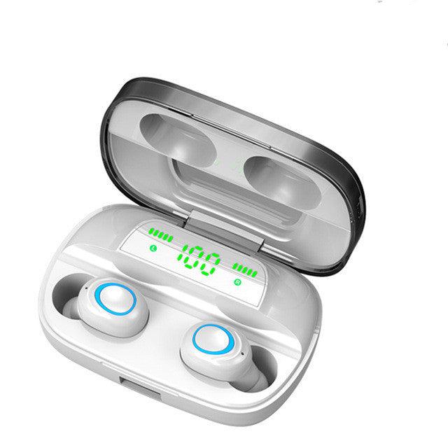STEVVEX 3500mAh LED Bluetooth Wireless Earphones Headphones Earbuds TWS Touch Control Sport Headset Noise Cancel Earphone Headphone