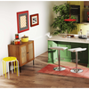 5-Piece Kitchen & Dining Bundle: Adjustable Bar Stools (Set of 2) + Stackable Stools (Set of 6) + Rattan Storage Sideboard