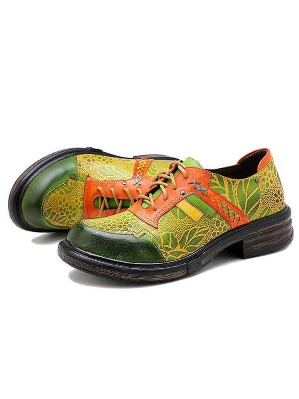 Hand-printed Flat Cozy Shoes