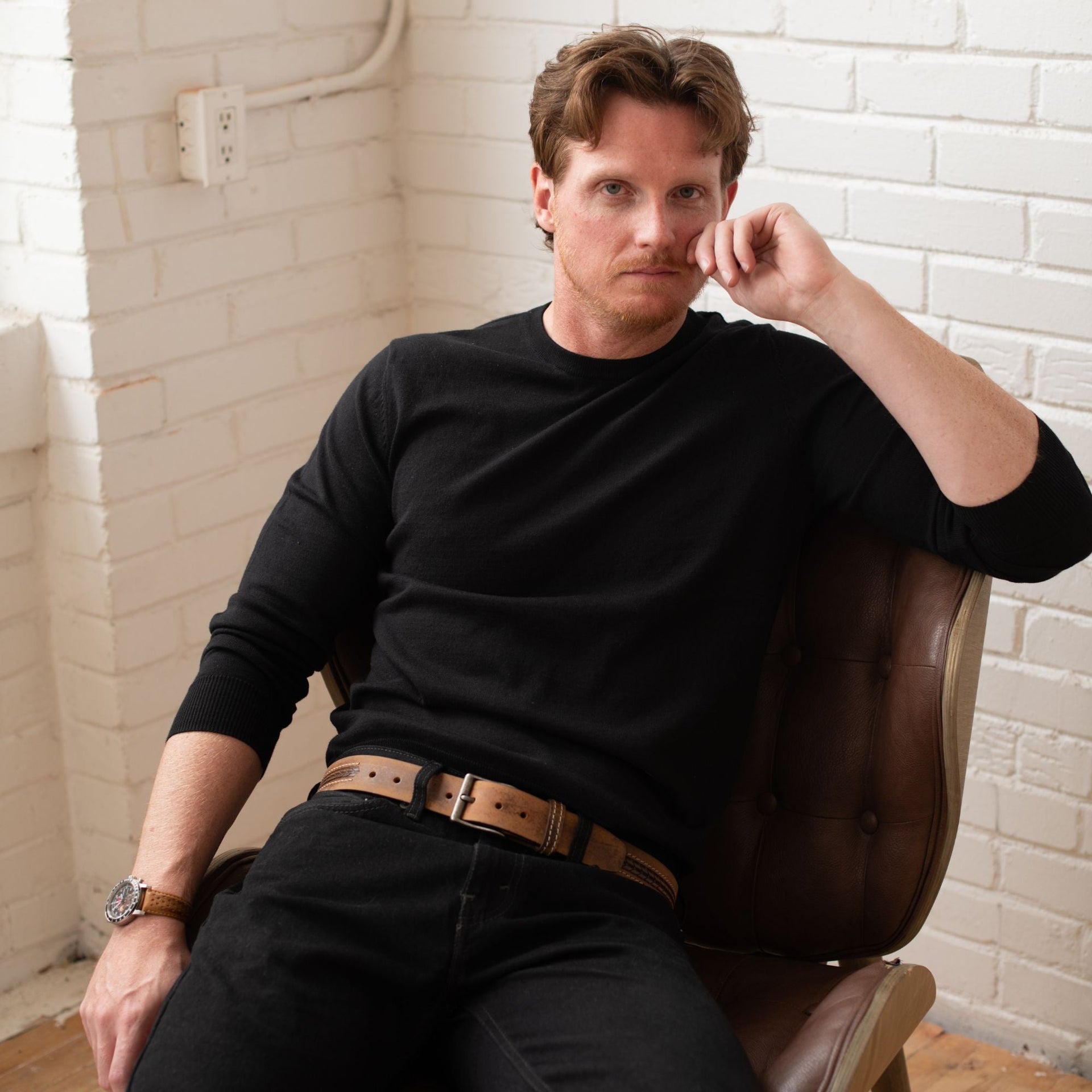 The Purpose Belt - Arrow Patterned 100% Real Leather Belt