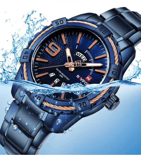 Men's  Luxury Stainless steal Waterproof Watch With Day And Date Display Unique Design Perfect Gift In Modern Metal Men  Wrist Watch Design