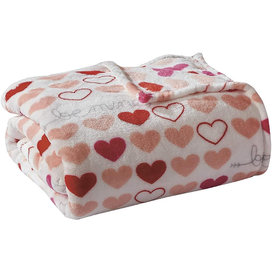 Valentine's Day Heart-Themed Throw Blanket – Ultra Plush, Soft, Cozy, and Luxurious Fleece, 50