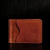 The Pinnacle Wallet - Cognac Slim Money Clip Pebble Grain Leather Wallet