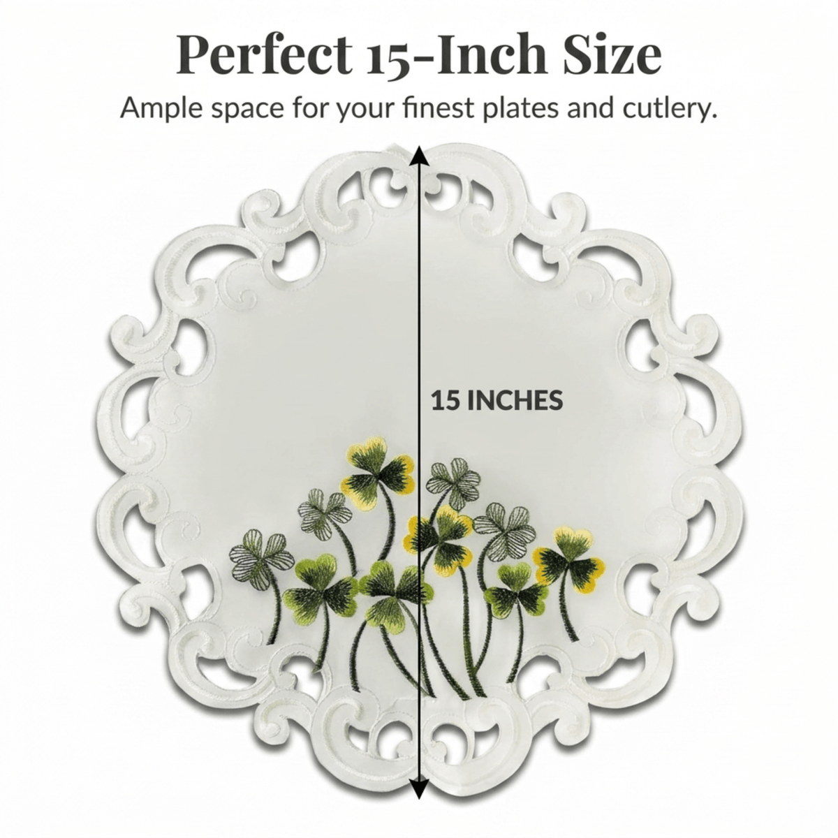 Ivory Lace Doilies – Clem Collection, 15 Inch