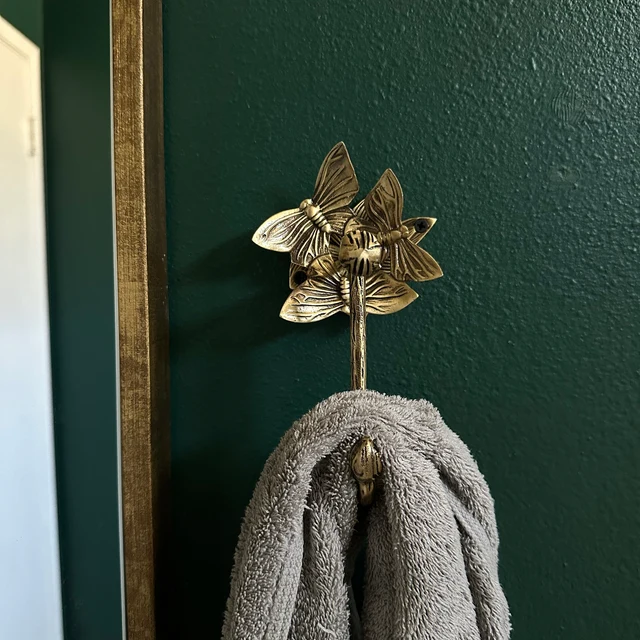 Brass Butterfly Bathroom Set - Antique Brass