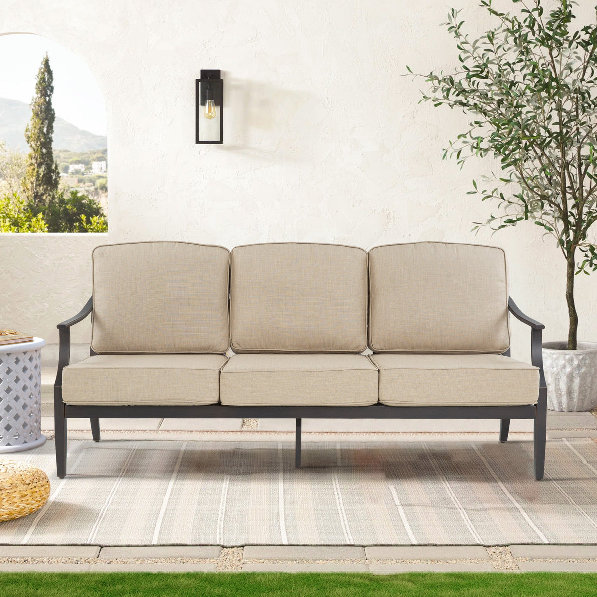 Tamarin 5-Seats Conversation Sofa set with 2 Ottomans