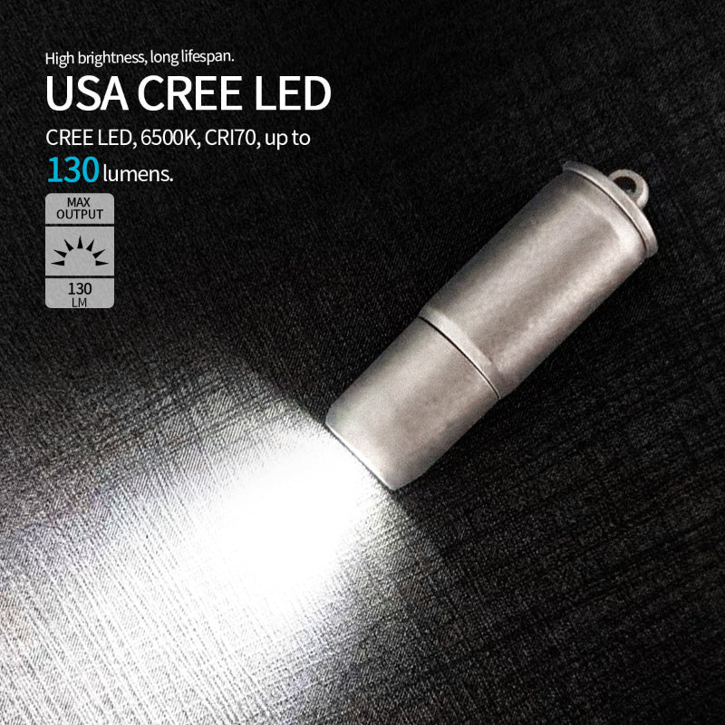 Rechargeable Keychain Flashlights 130 Lumens EDC Pocket Flashlights Wautton Outdoor Gear