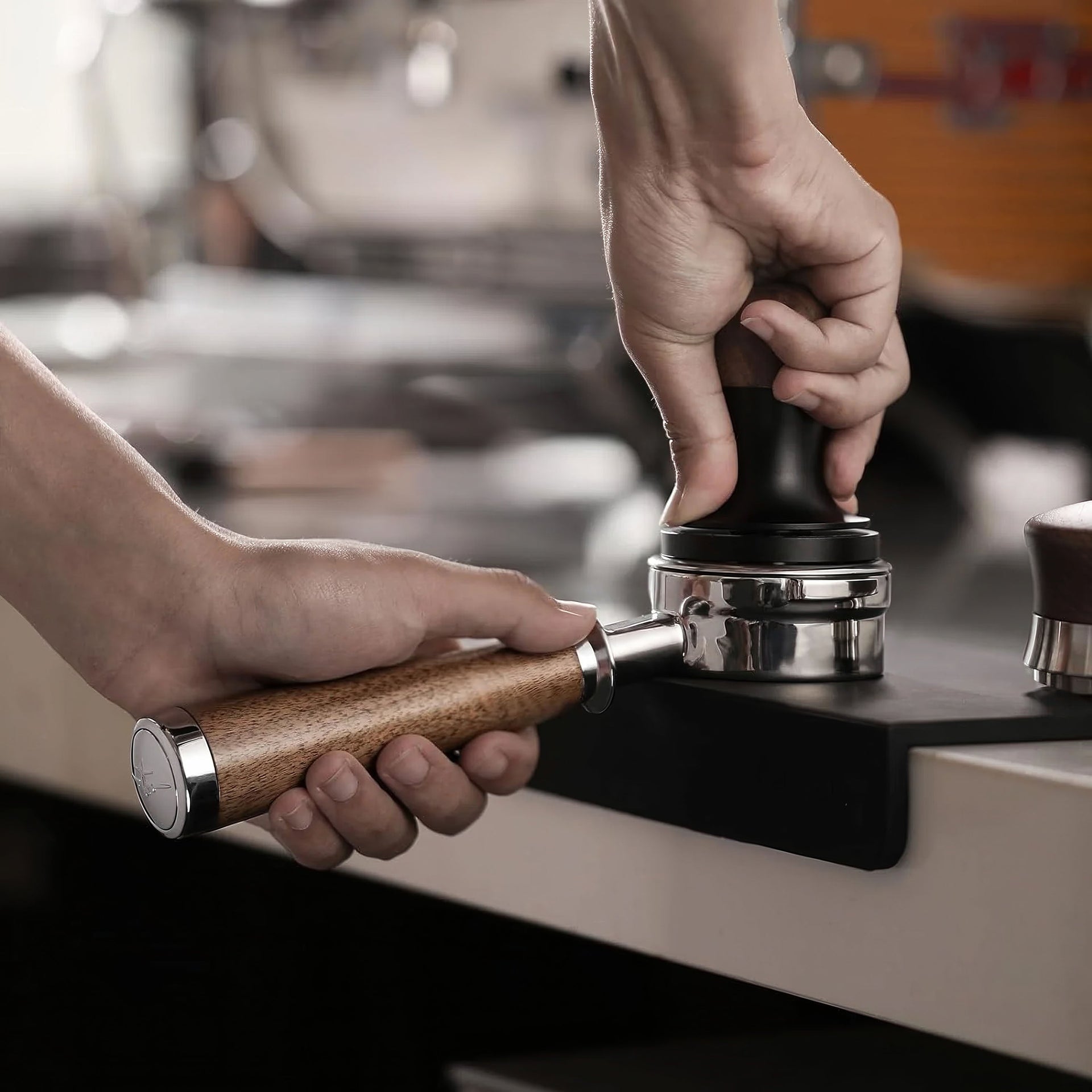 Bottomless Portafilter + Walnut Handle - E61 / La Marzocco
