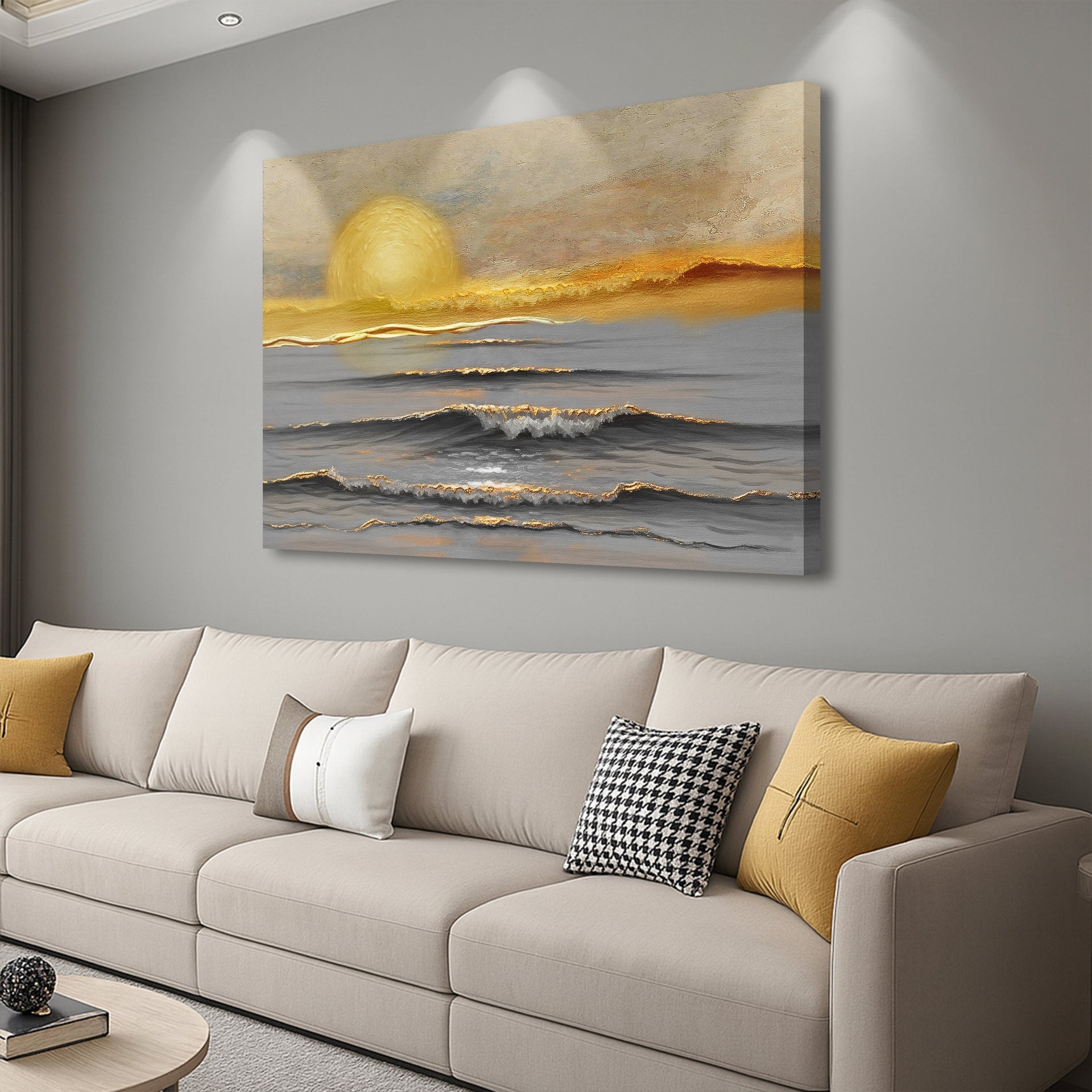 Golden Horizon Calm Wall Art Tailored Canvases