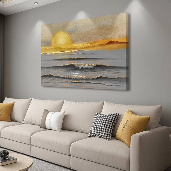 Golden Horizon Calm Wall Art Tailored Canvases