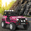 12V Kids Electric Ride On Truck with Remote Control and Operation Lever-Pink