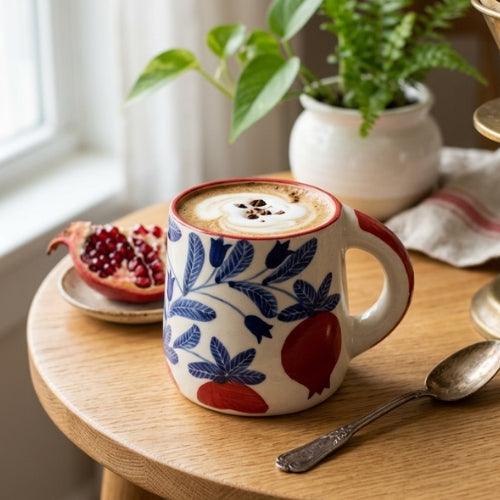 Anaar Coffee Mug- Red ,  3.5 X 3 Inches  (set of 4)