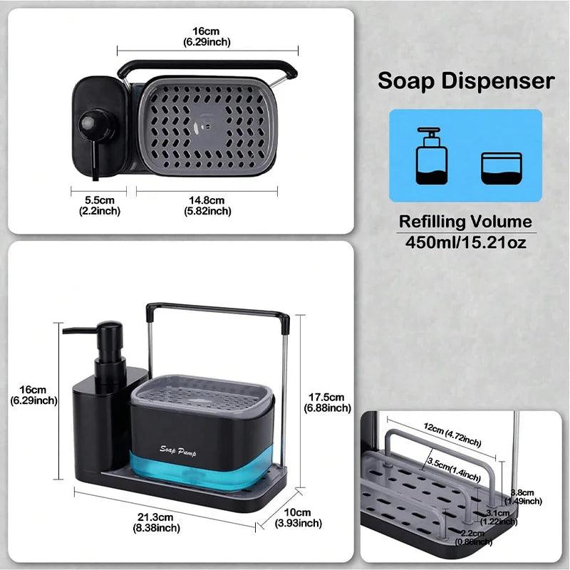 5-in-1 Hand and Dish Soap Dispenser Set