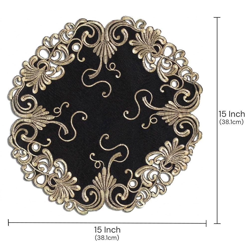 Black Gold Doilies – Golden Night, 15 Inch