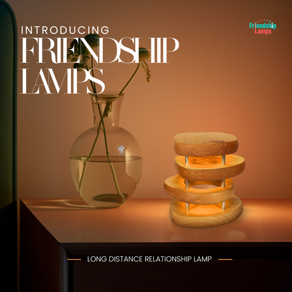 Mid-Century Design Friendship Lamp – Retro Wi-Fi Touch Lamp | Stay Connected Through Time & Distance