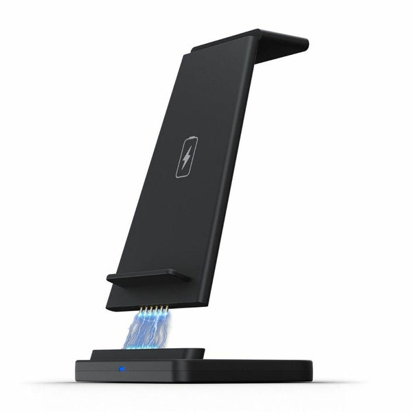 3-in-1 Fast Wireless Charging Stand for Phones, Apple Watch & AirPods
