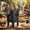 2.6 Gal Insulated Beverage Dispensers Set of 3 with Handles-Black