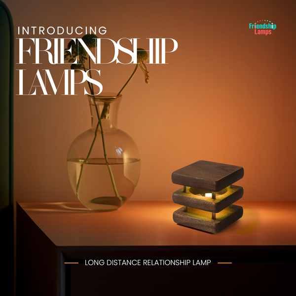 Mini Mid-Century Kona Design Friendship Lamp – Compact Retro Wi-Fi Touch Lamp for Long-Distance Connection