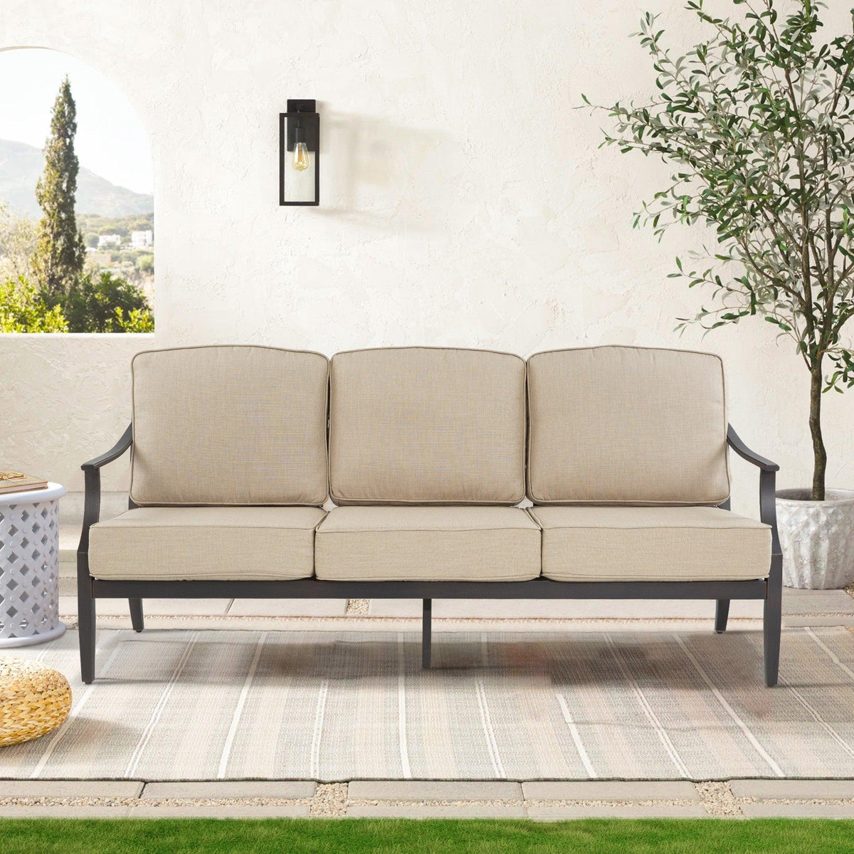 Tamarin 5 Pieces Aluminum Patio Conversation Set With Sunbrella® Cushions