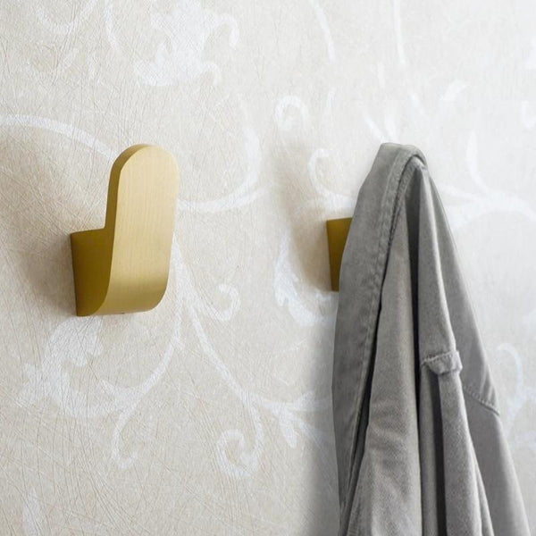 Brass Wall Hooks Modern Golden Robe Coat Towel Hook Set
