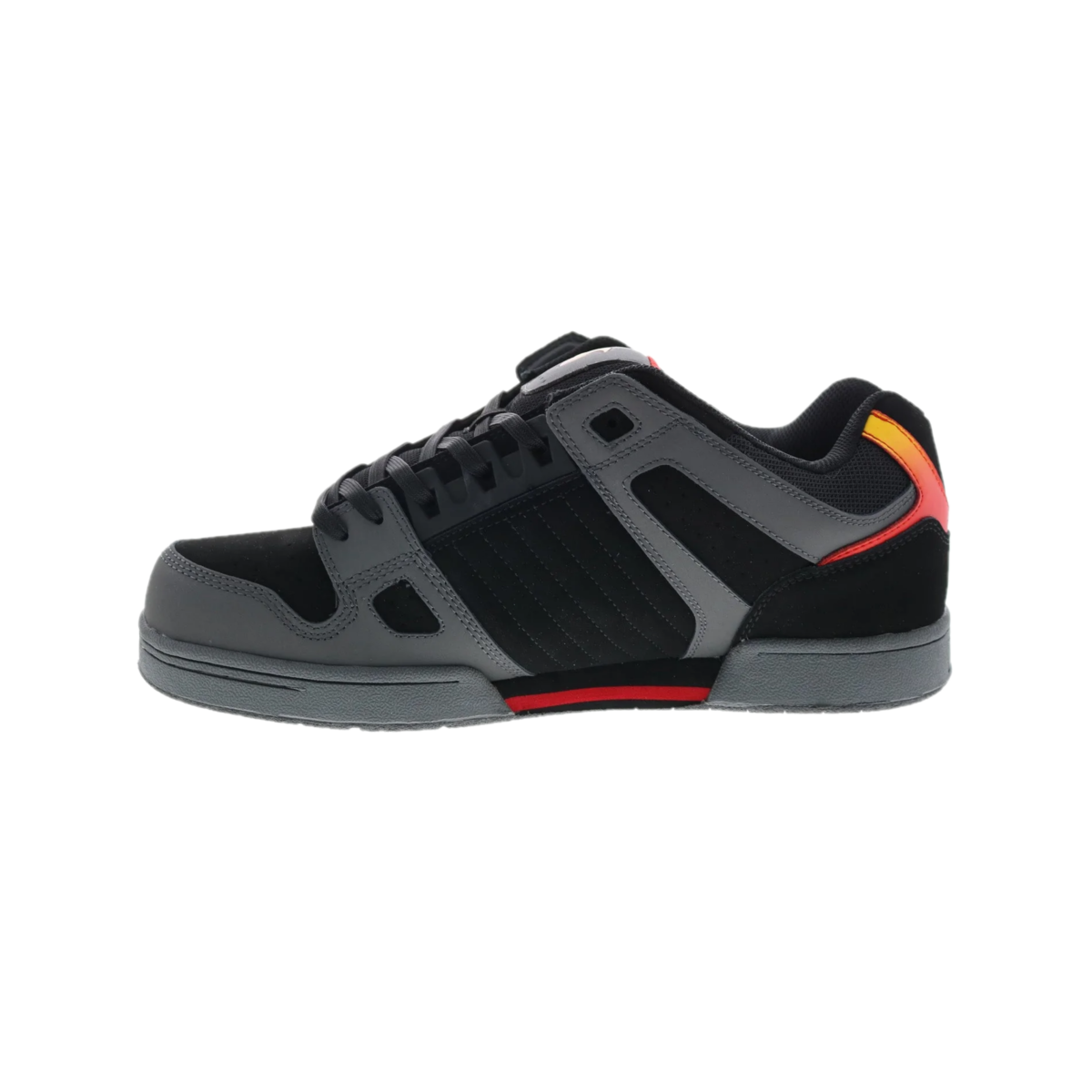 DVS F0000233970 CELSIUS MN'S (Medium) Charcoal/Black/Red Suede/Leather/Nubuck Skate Shoes