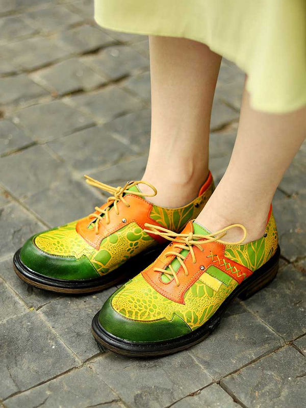 Hand-printed Flat Cozy Shoes