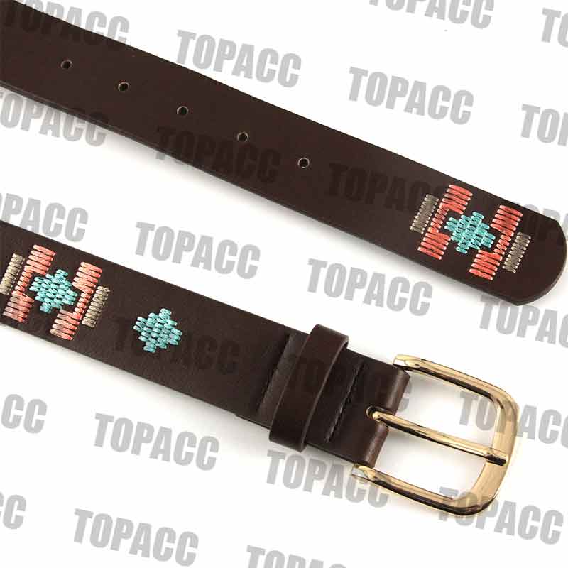 TOPACC Western Embroidery Belts for Women Men Cowgirl Cowboy Country Fashion Belt for Jeans Pants Girls