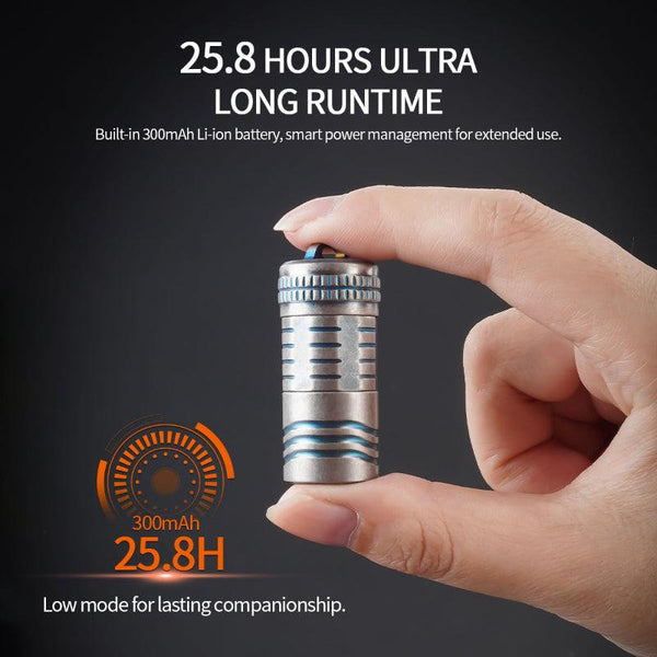 Keychain TItanium Alloy Flashlight EDC  Super Bright Mini led flashligts with Pocket Size Wautton Outdoor Gear