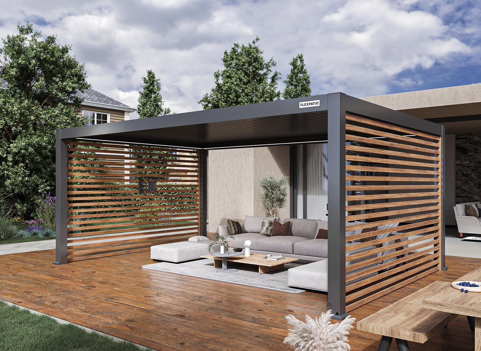 Wood-Grain Slat Walls