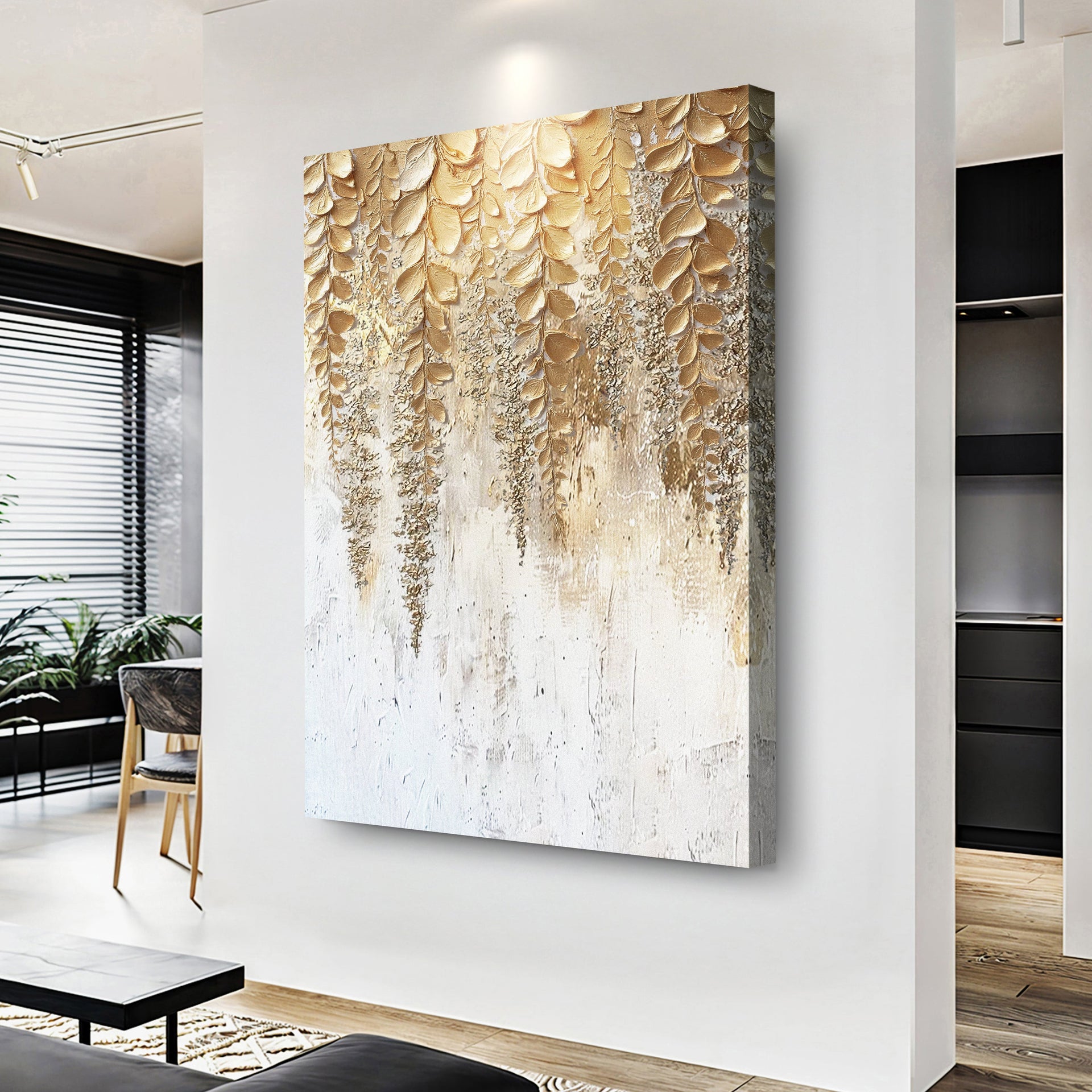 Golden Wisteria Wall Art Tailored Canvases